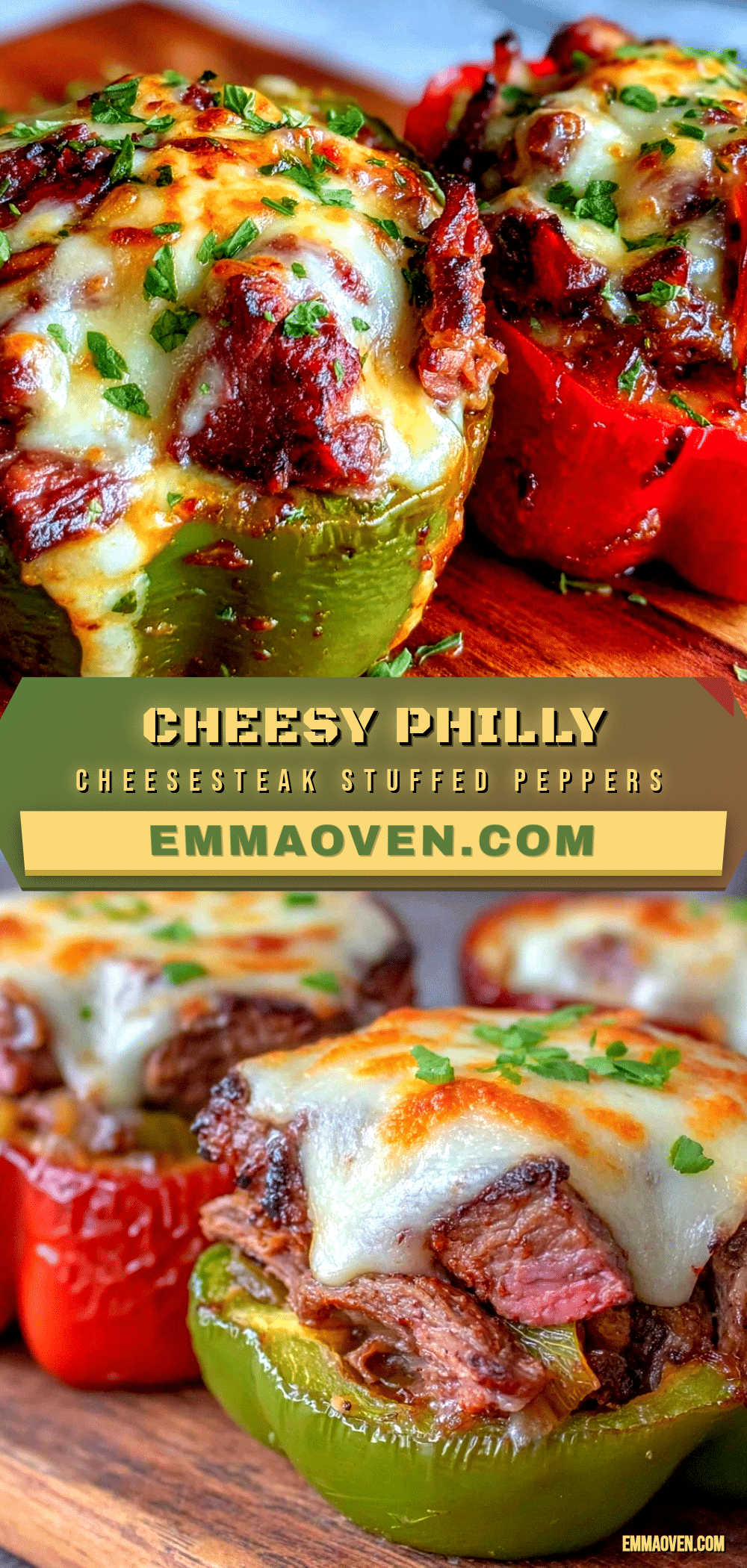 Philly cheesesteak stuffed peppers recipe