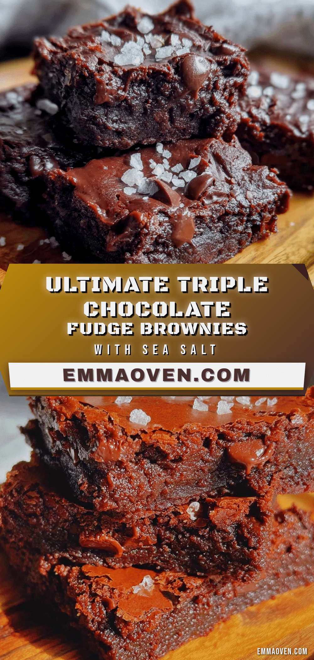 triple chocolate fudge brownies recipe