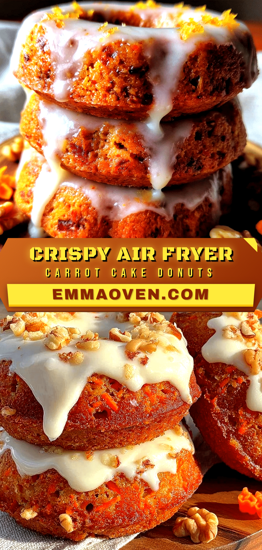 air fryer carrot cake donuts recipe