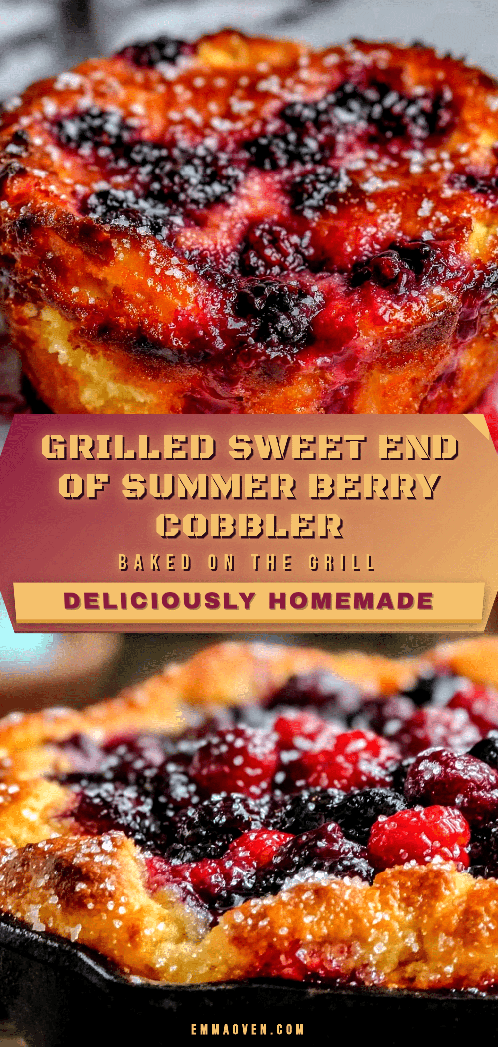 berry cobbler baked on the grill recipe