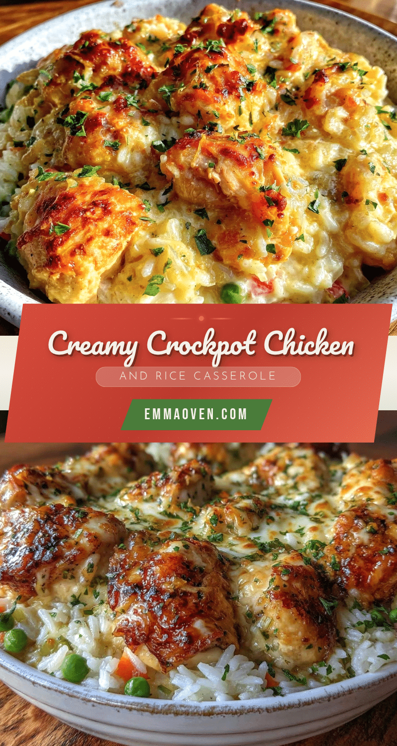 cozy crockpot chicken and rice casserole recipe
