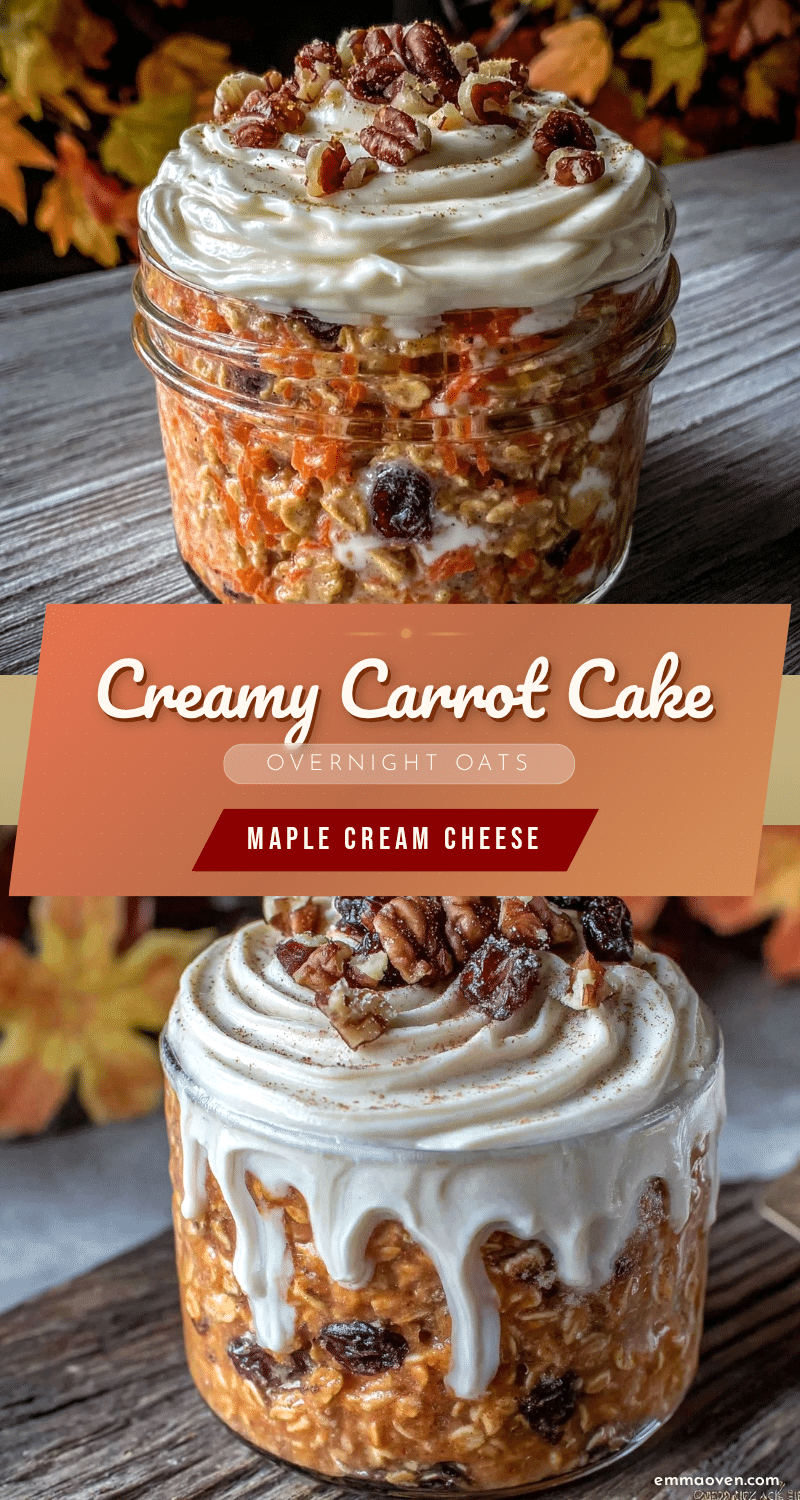 creamy carrot cake overnight oats recipe