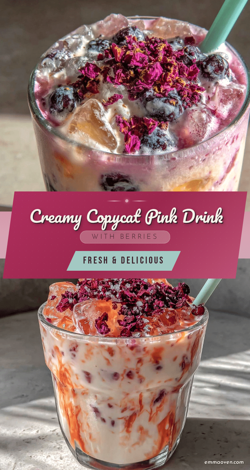 creamy copycat pink drink recipe