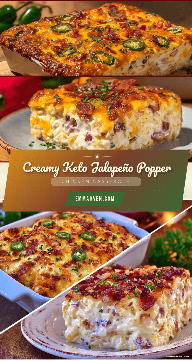 creamy keto jalapeño popper chicken casserole recipe
