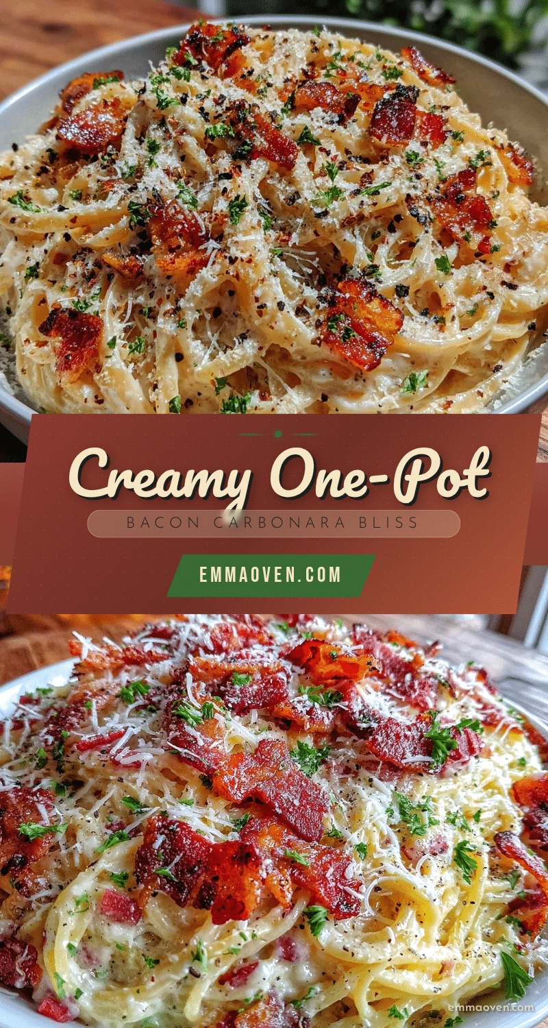 creamy one-pot bacon carbonara recipe