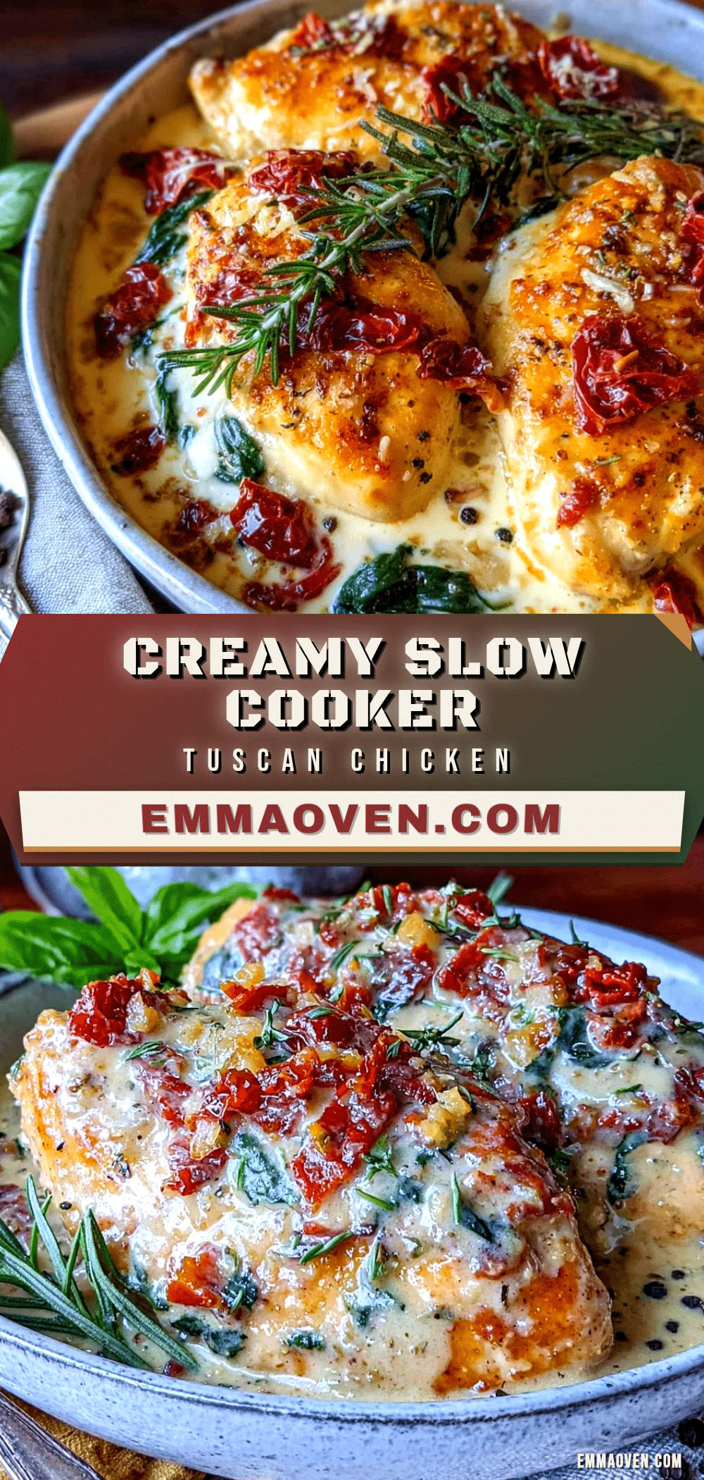 creamy slow cooker tuscan chicken recipe