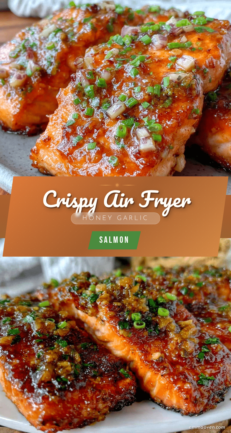 crispy air fryer honey garlic salmon fillets recipe