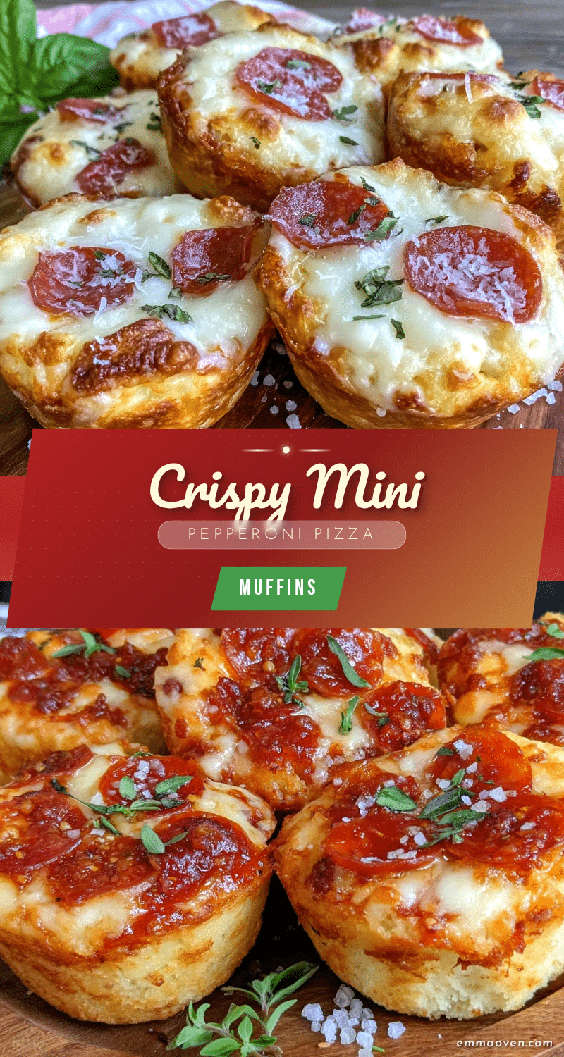crispy mini pizza muffins with pepperoni recipe