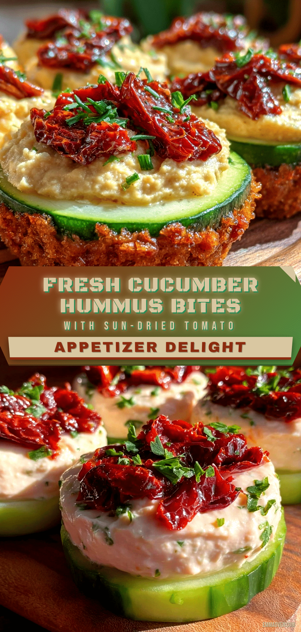cucumber hummus bites recipe