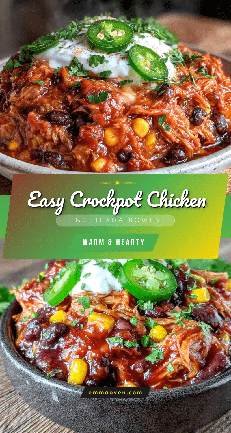 easy crockpot chicken enchilada bowls recipe