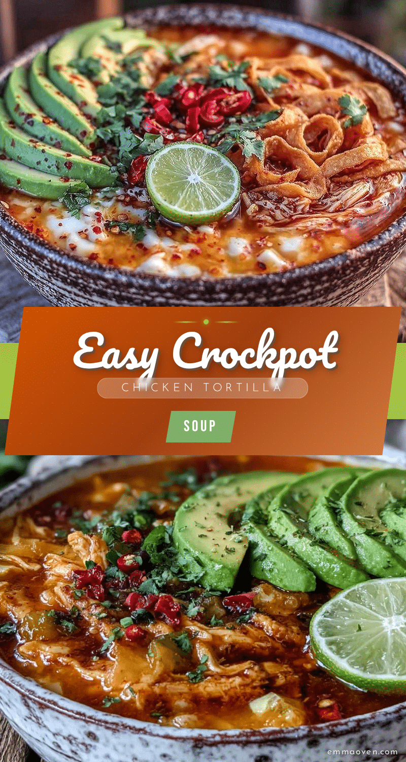 easy crockpot chicken tortilla soup recipe