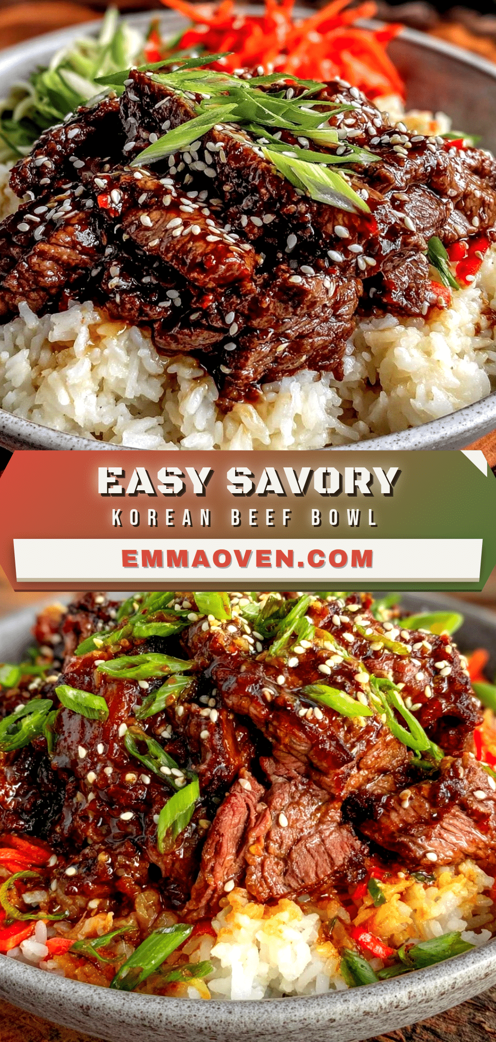 easy savory Korean beef bowl recipe