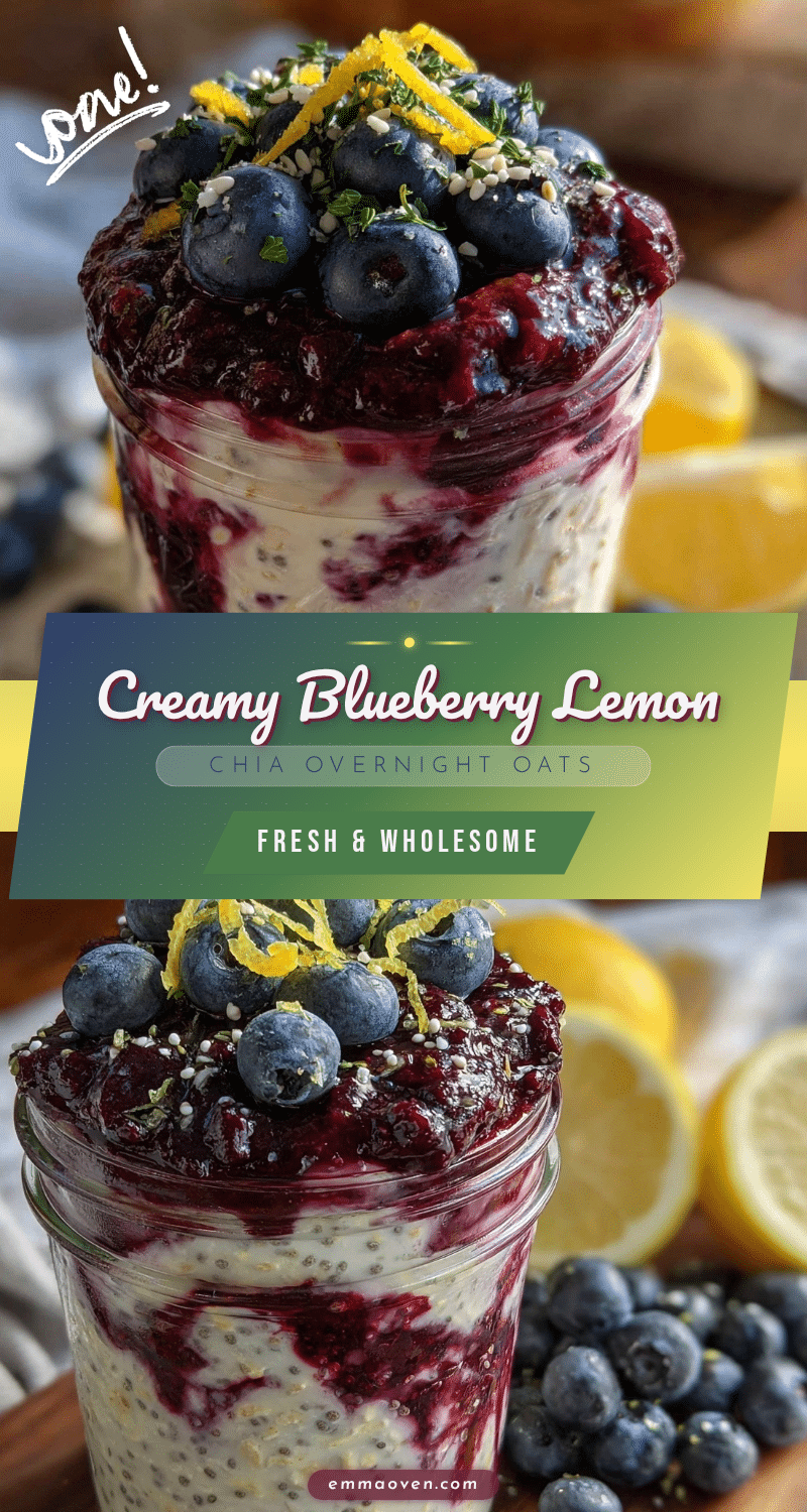 fresh blueberry lemon overnight oats recipe