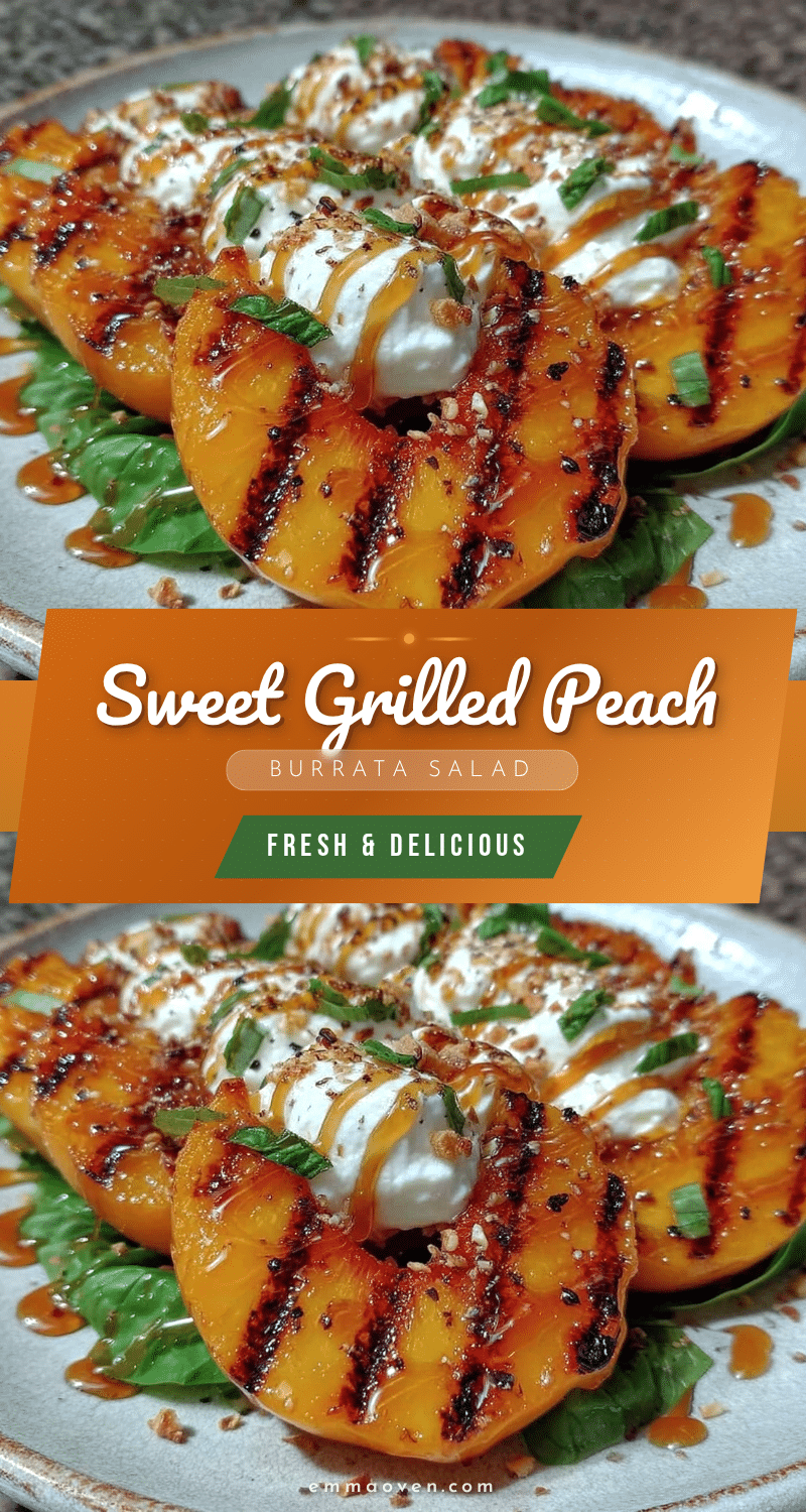 fresh grilled peach and burrata salad recipe