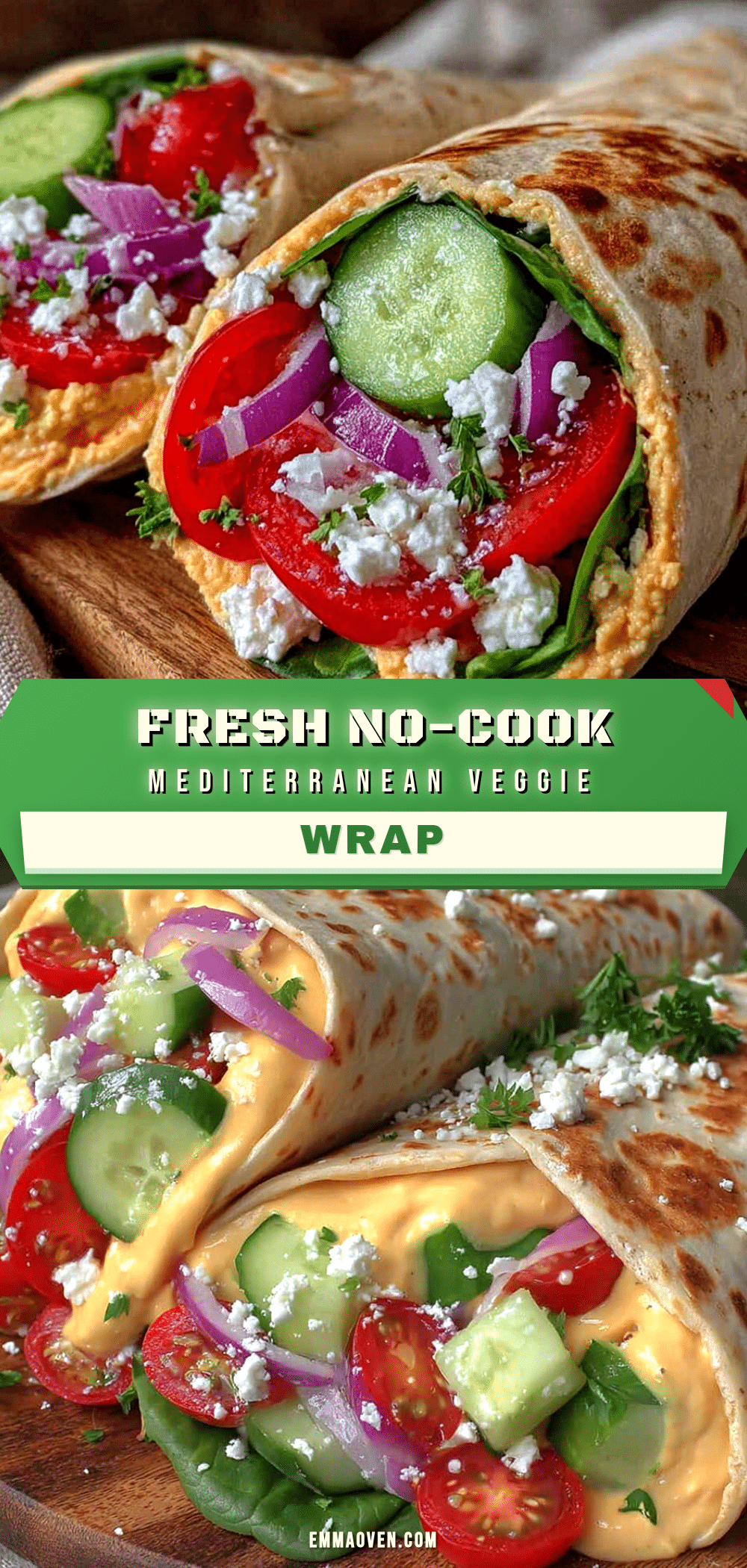 Fresh No-Cook Mediterranean Wrap recipe
