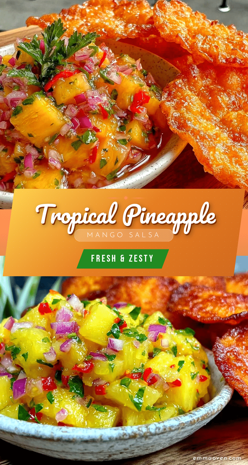fresh pineapple mango salsa dip recipe