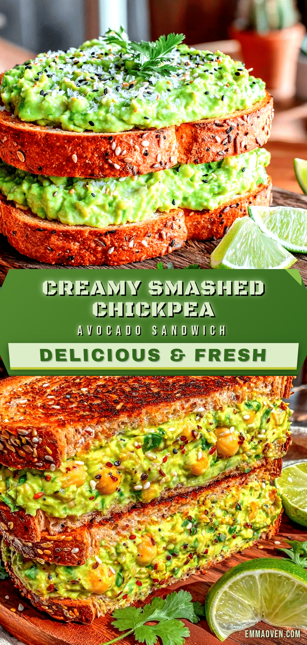 fresh smashed chickpea avocado sandwich recipe