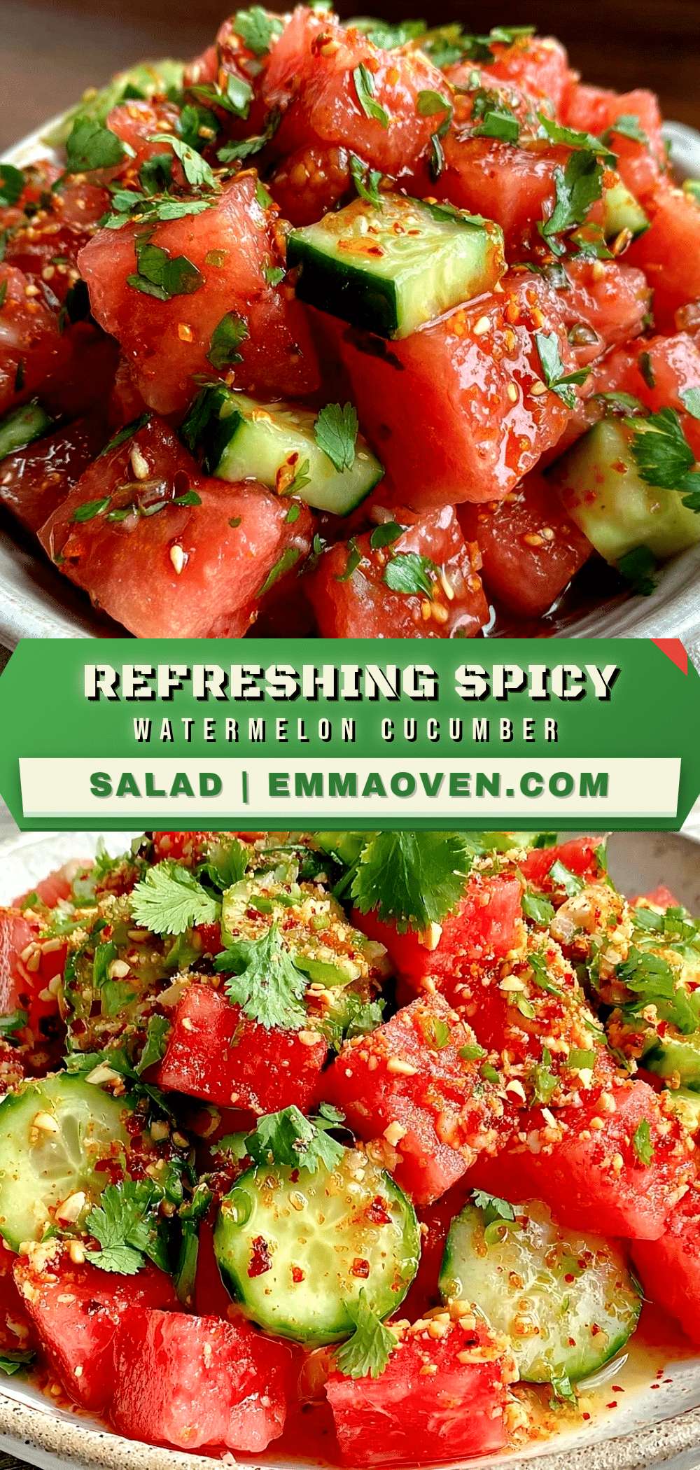 fresh spicy watermelon cucumber salad recipe