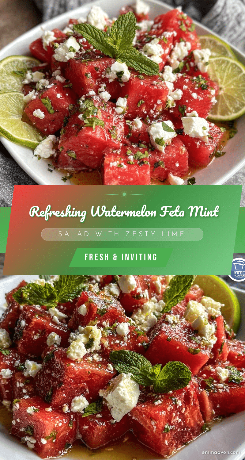 fresh watermelon feta mint salad recipe