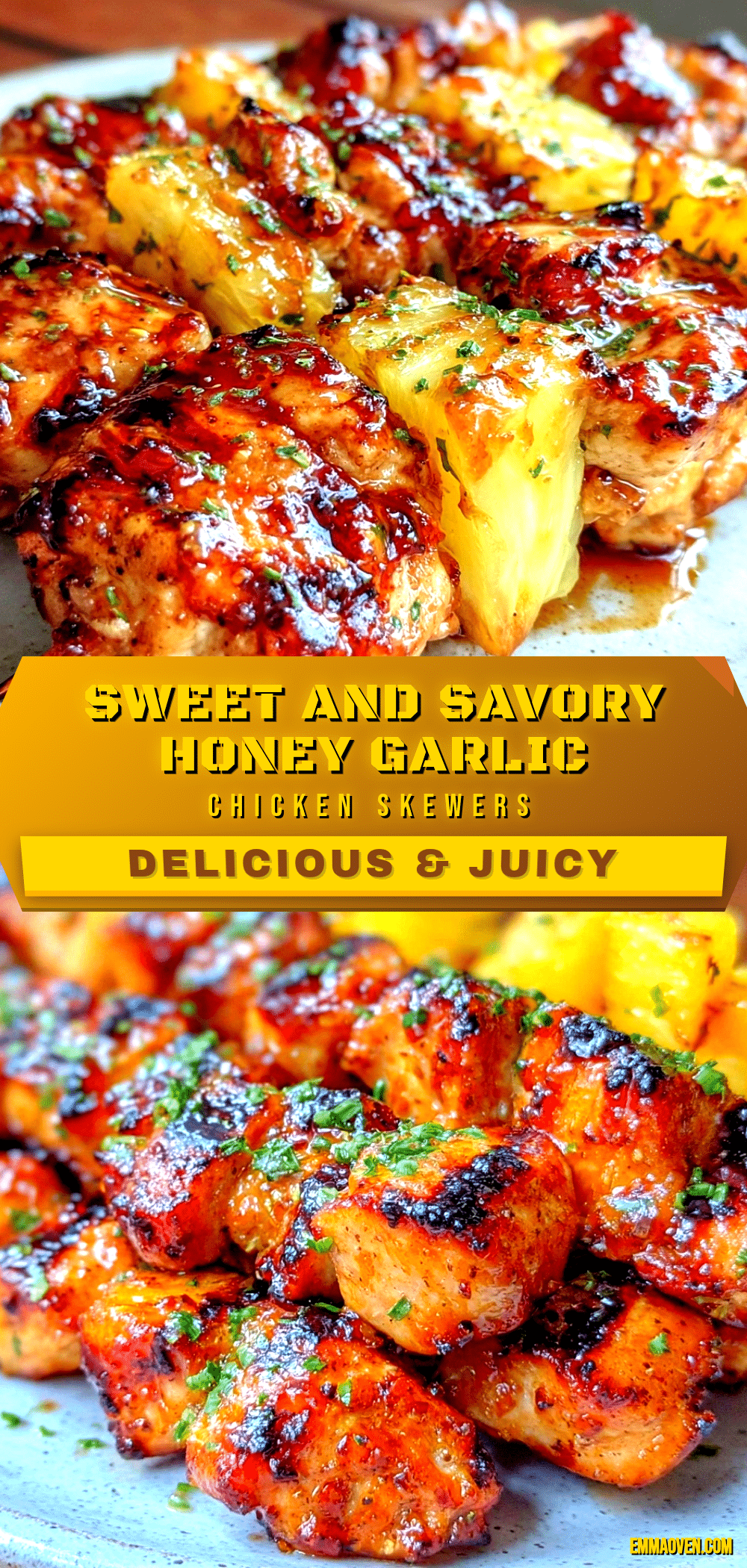 grilled honey garlic chicken skewers recipe