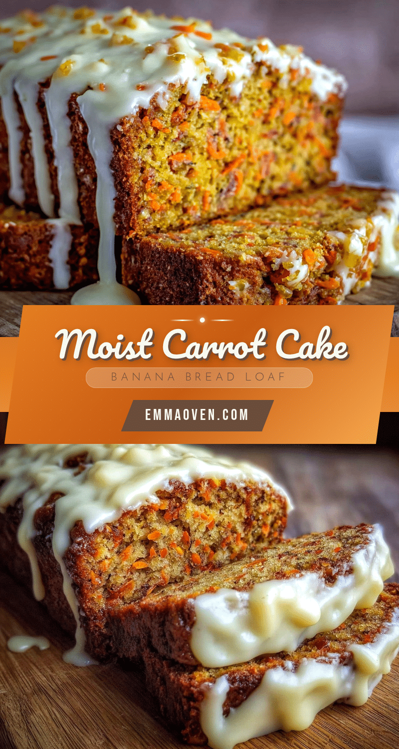 moist carrot cake banana bread loaf recipe