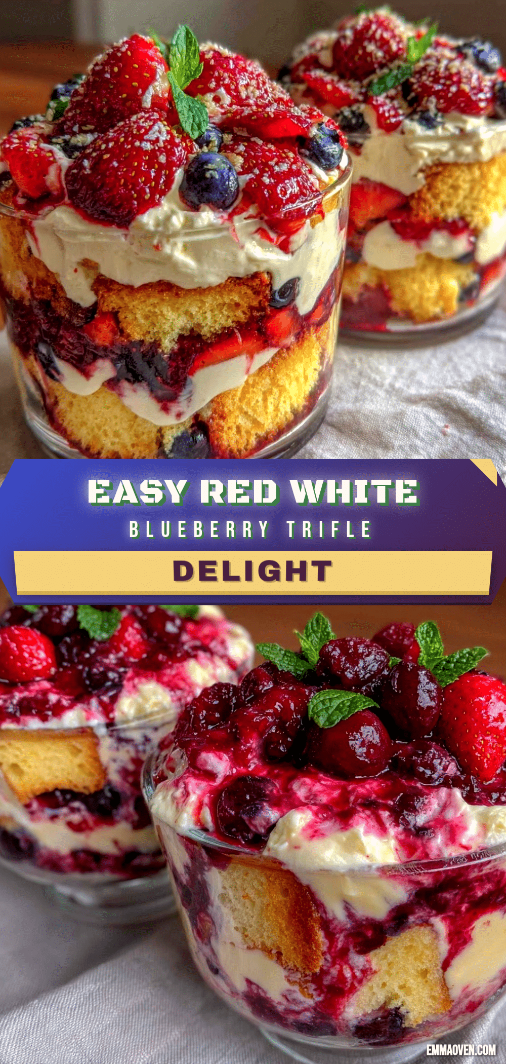 red white and blue berry trifle recipe