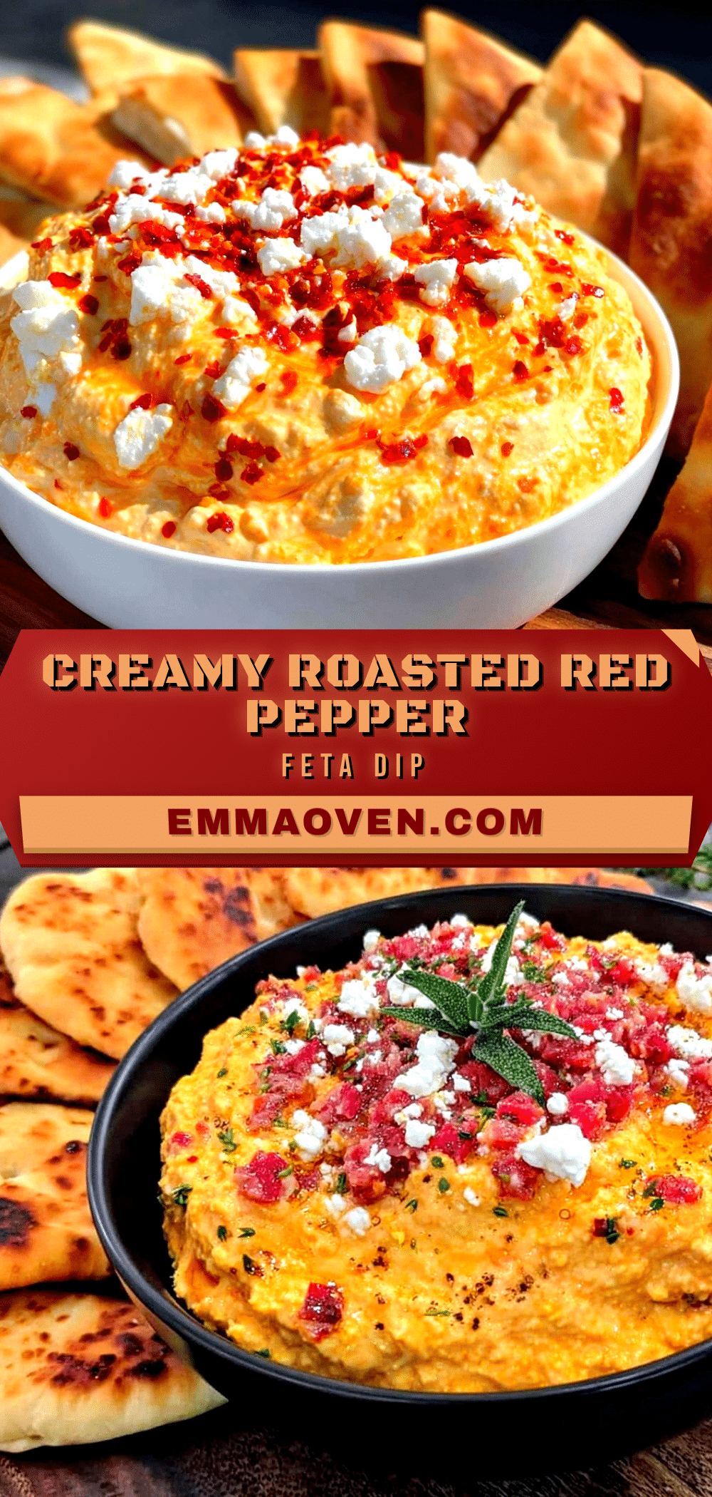 roasted red pepper whipped feta dip recipe