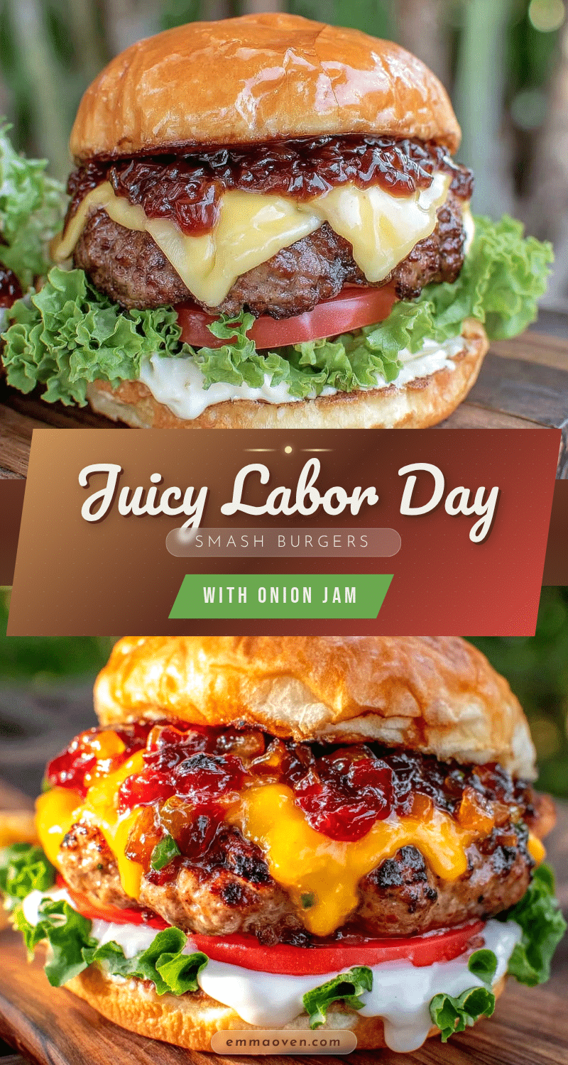 smash burgers with caramelized onion jam recipe