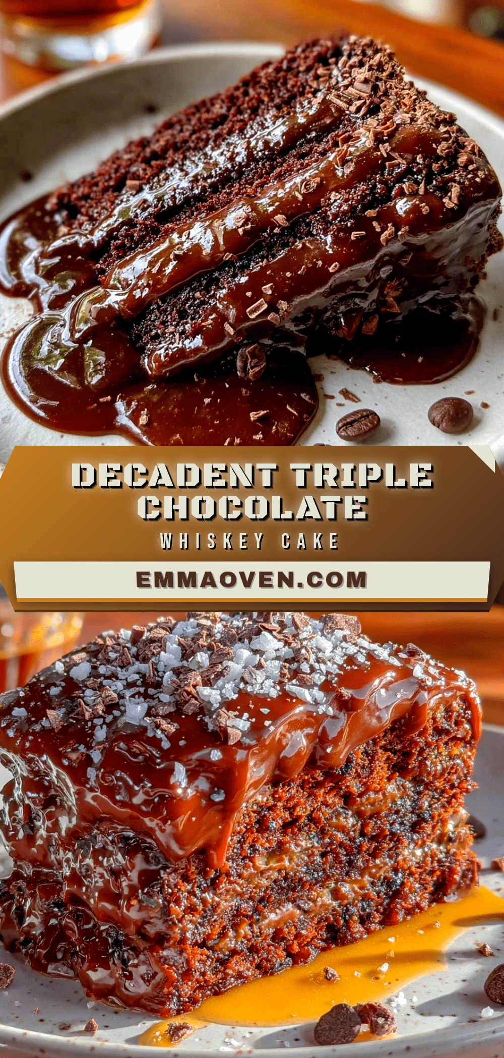 triple chocolate whiskey cake recipe