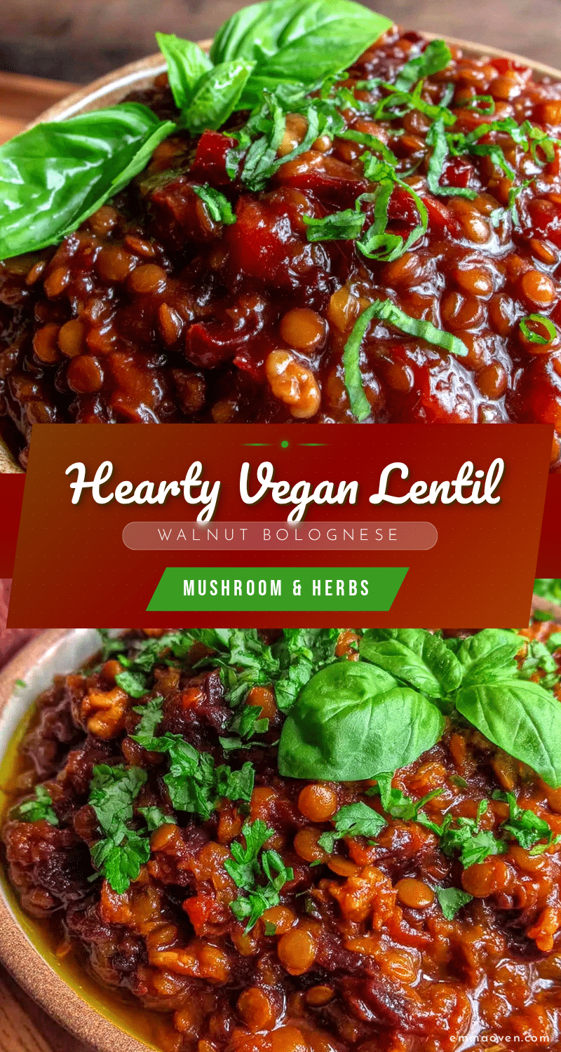 vegan lentil walnut bolognese recipe