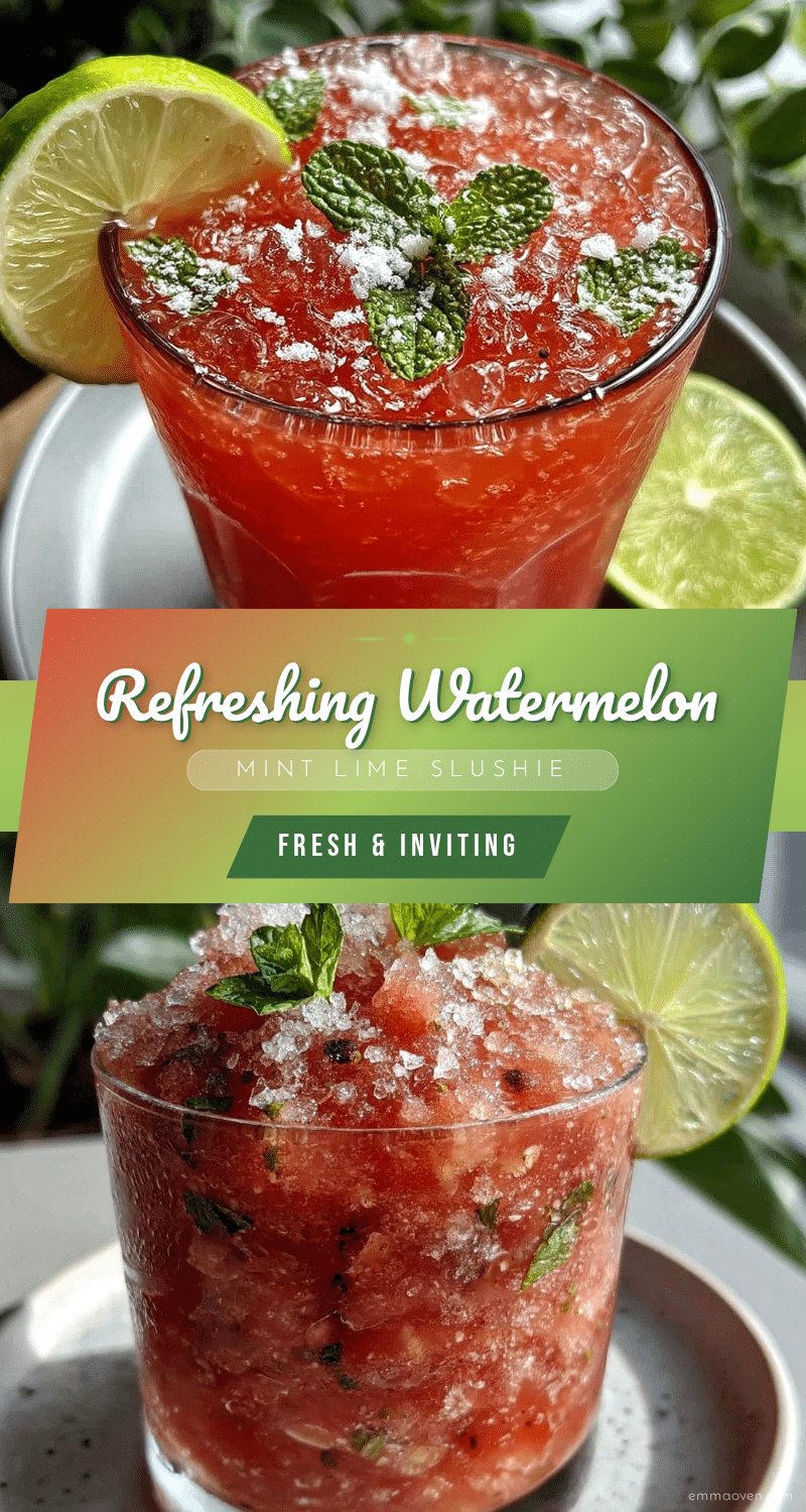 watermelon mint lime slushie recipe