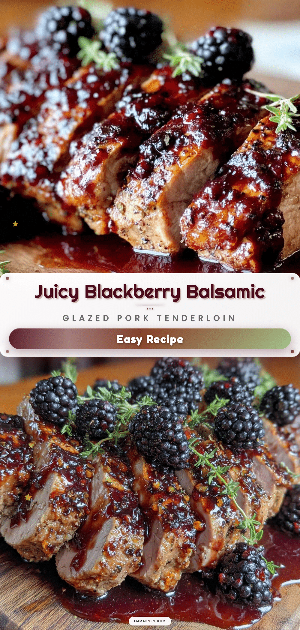 blackberry balsamic glazed pork tenderloin recipe