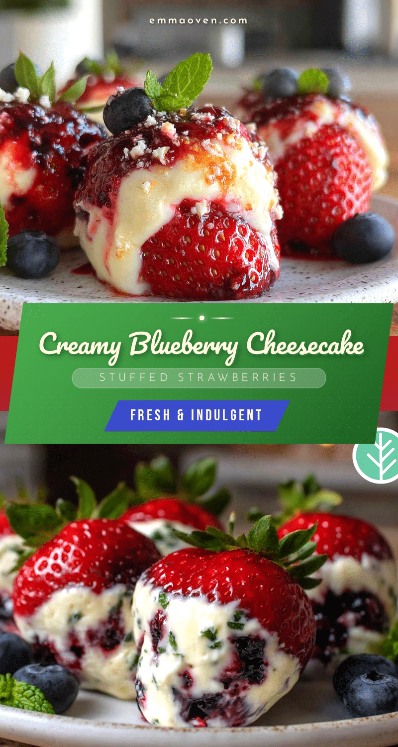 blueberry cheesecake stuffed strawberries recipe