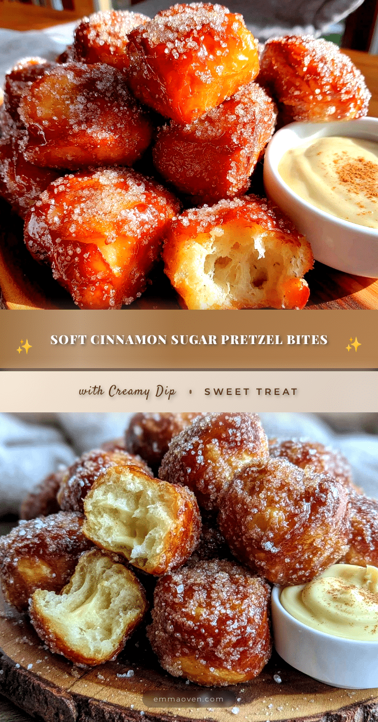 cinnamon sugar pretzel bites recipe