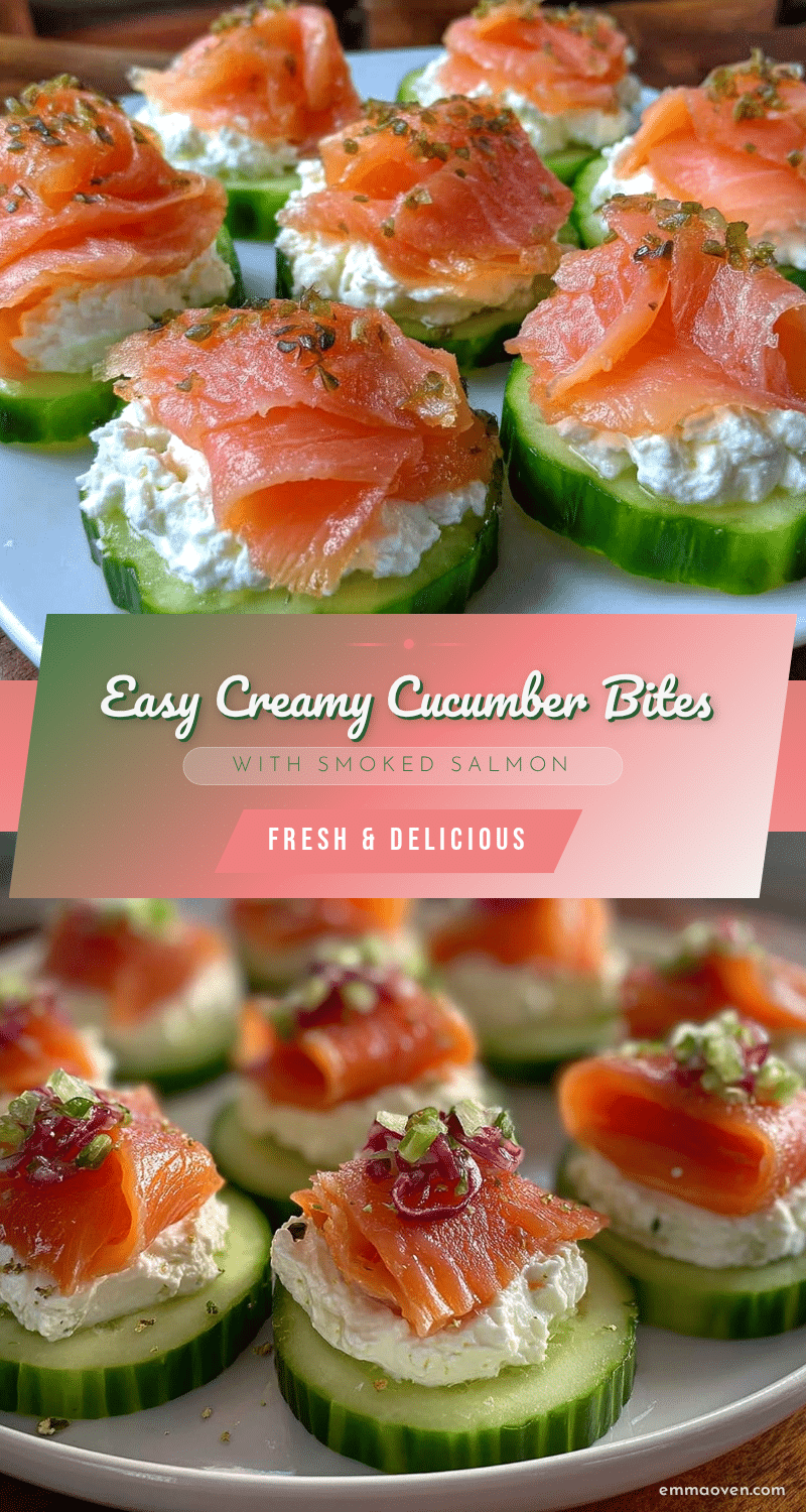 creamy cucumber bites with smoked salmon recipe