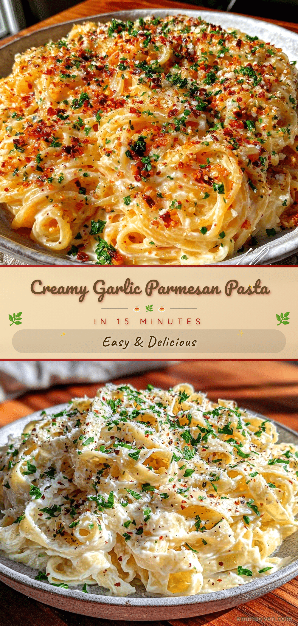 creamy garlic parmesan pasta recipe