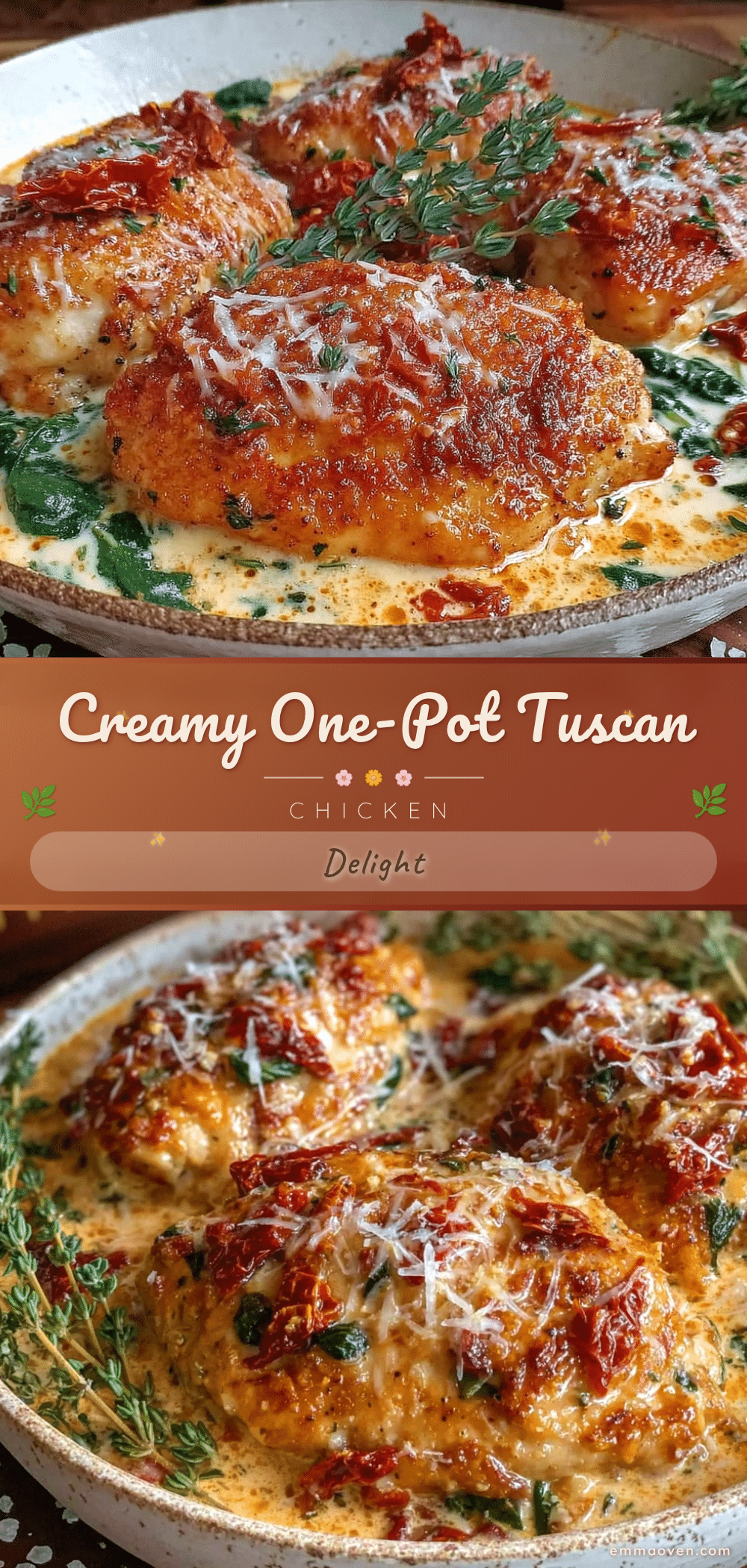 creamy one-pot tuscan chicken recipe
