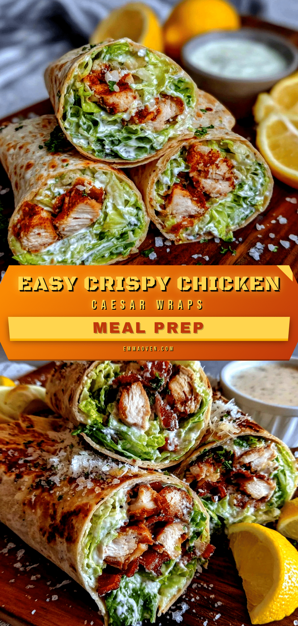 crispy chicken caesar salad wraps recipe