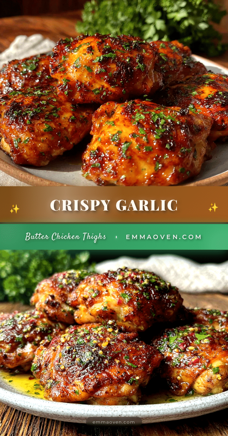 crispy garlic butter chicken thighs recipe