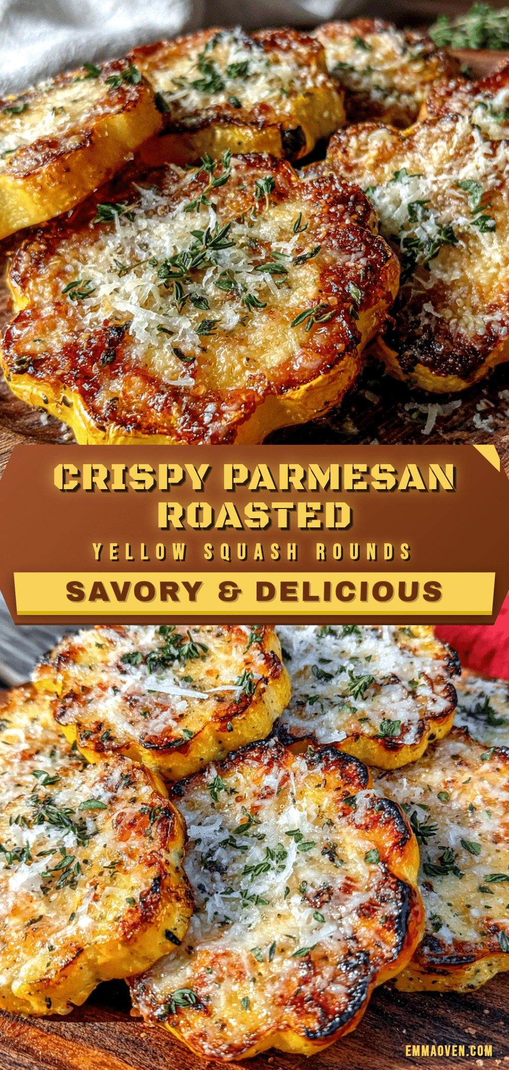 crispy parmesan roasted yellow squash rounds recipe