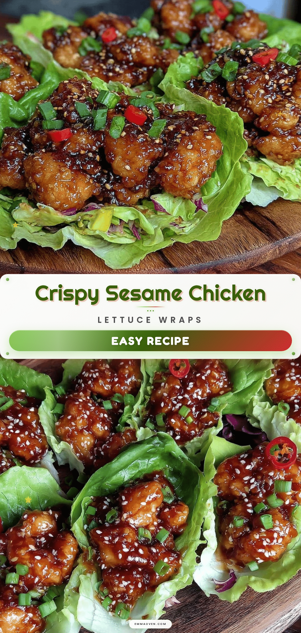 crispy sesame chicken lettuce wraps recipe