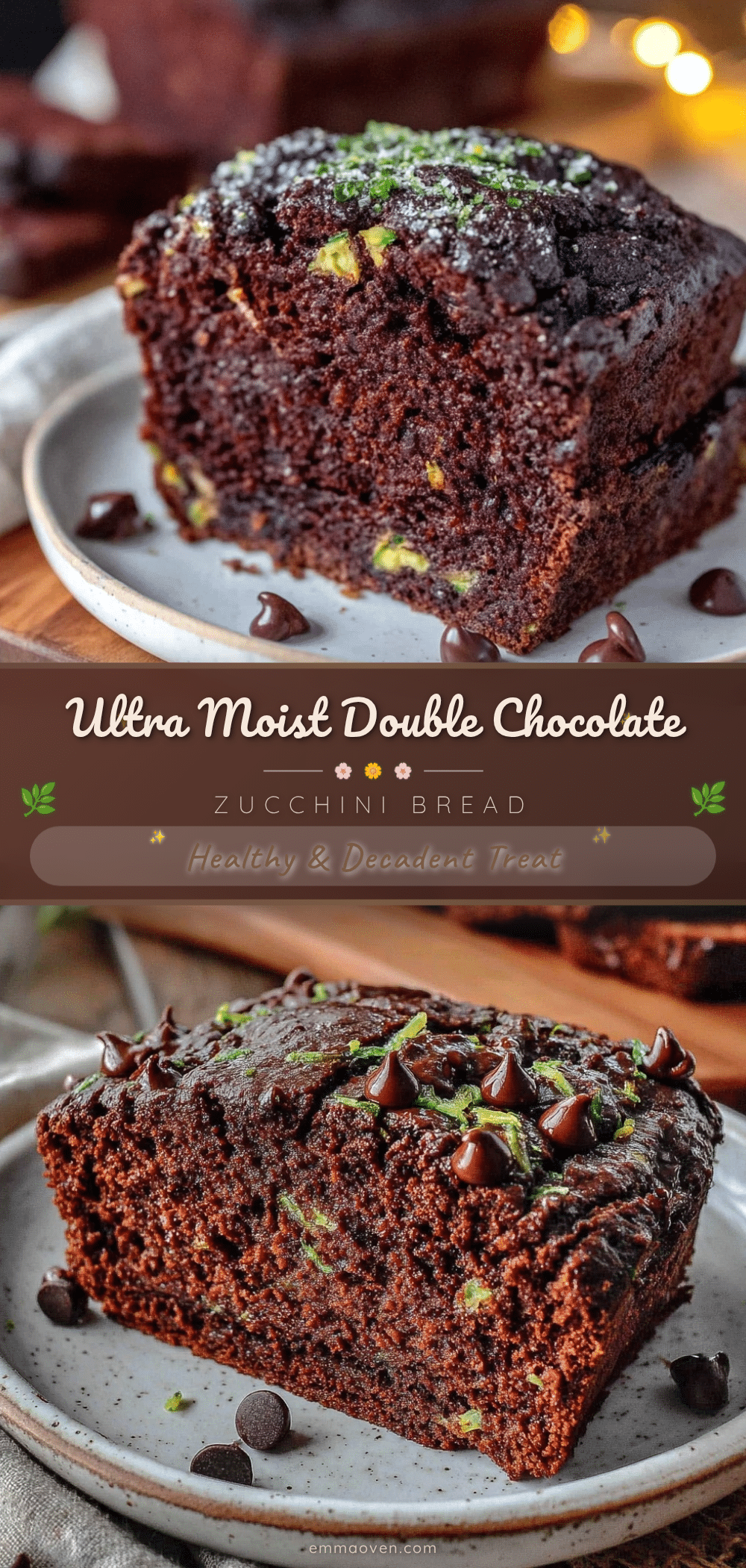 double chocolate chip zucchini bread recipe