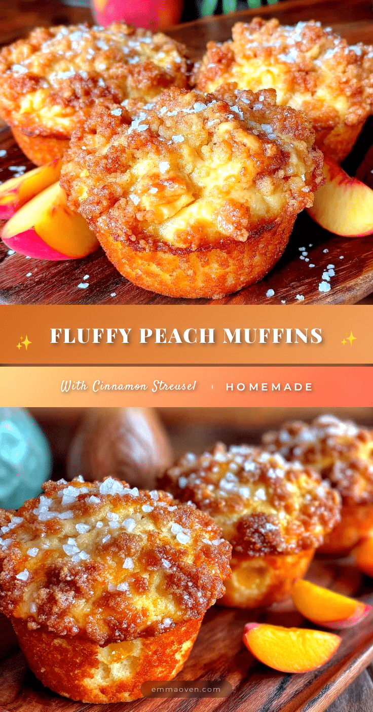 fluffy peach muffins recipe