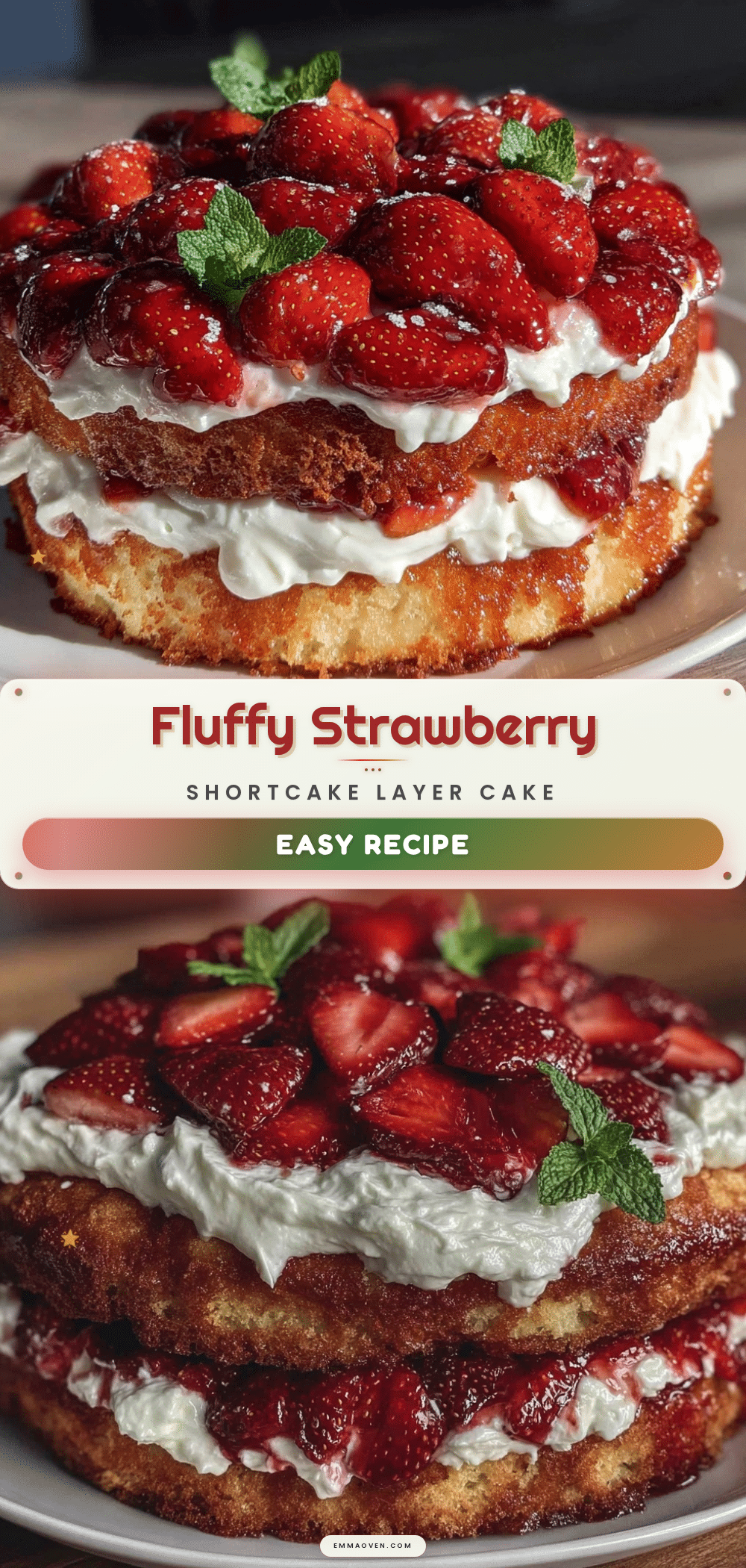 fluffy strawberry shortcake layer cake recipe