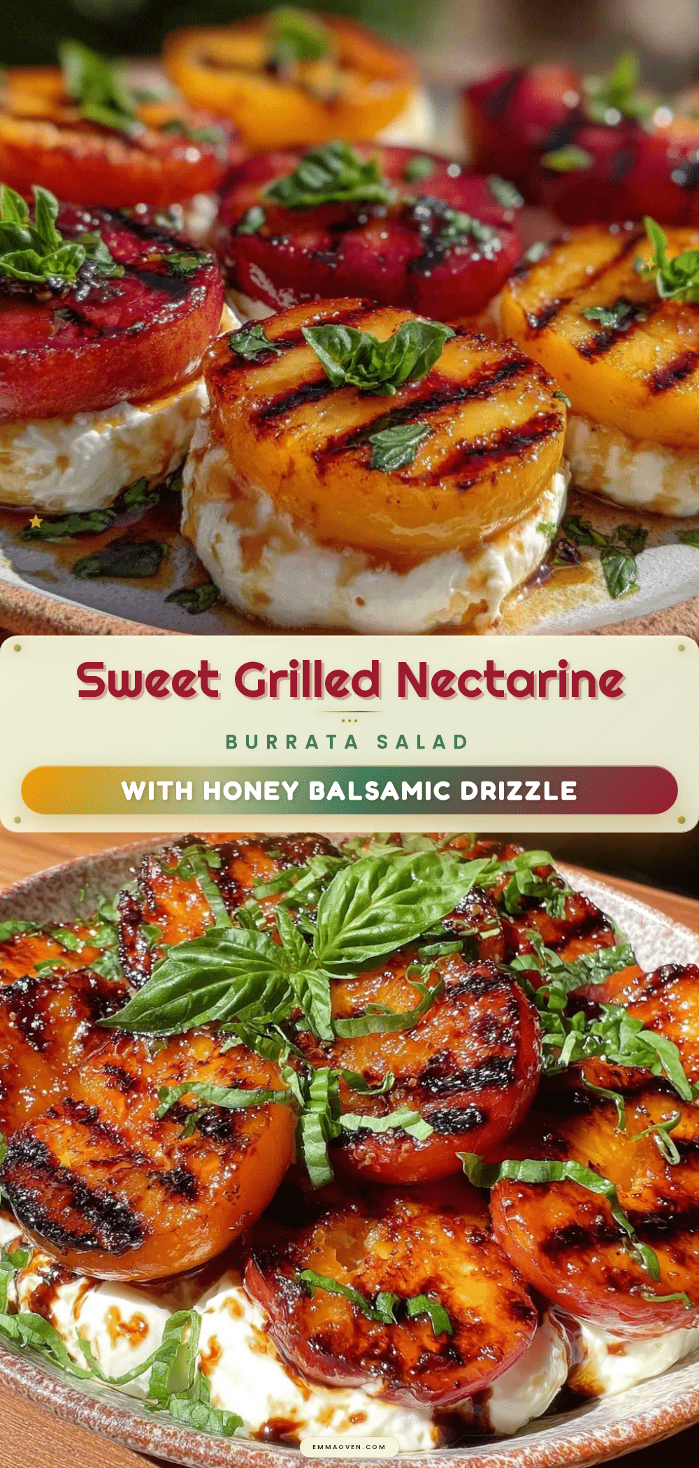 fresh grilled nectarine burrata salad recipe