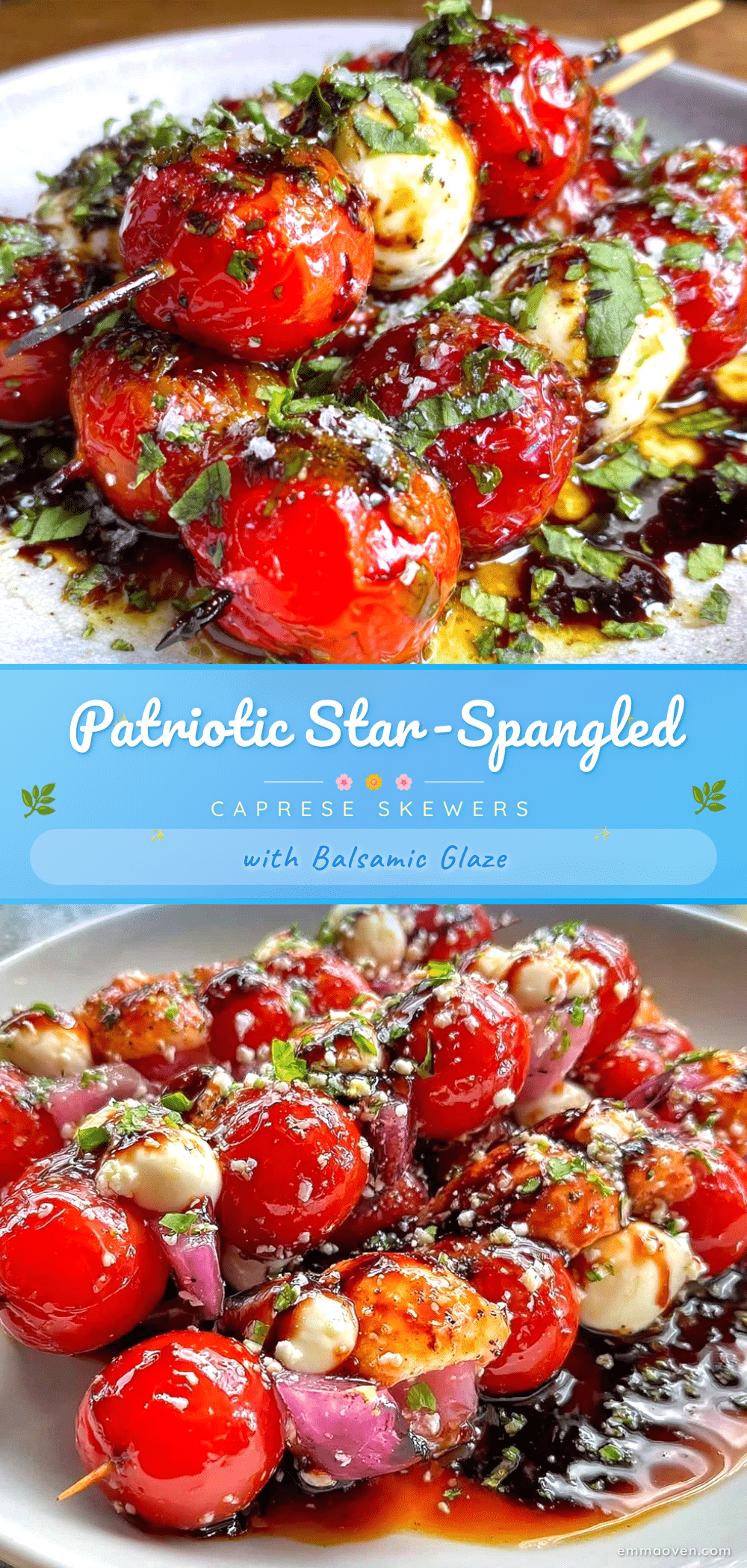 fresh star-spangled caprese skewers recipe