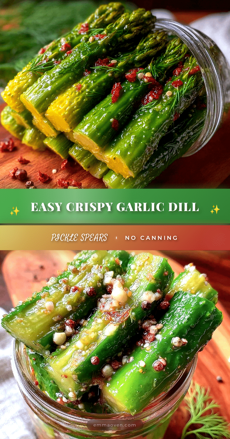 garlic dill refrigerator pickle spears recipe