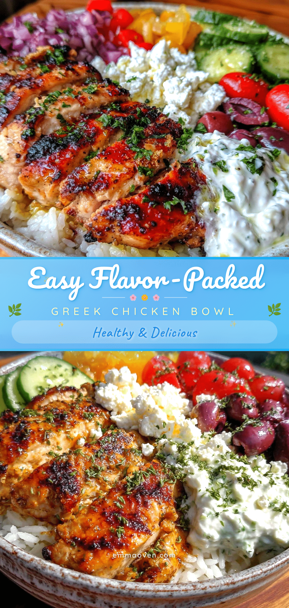 Greek chicken bowl recipe