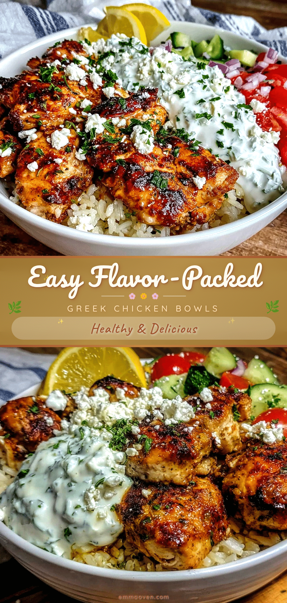 Greek chicken bowls recipe