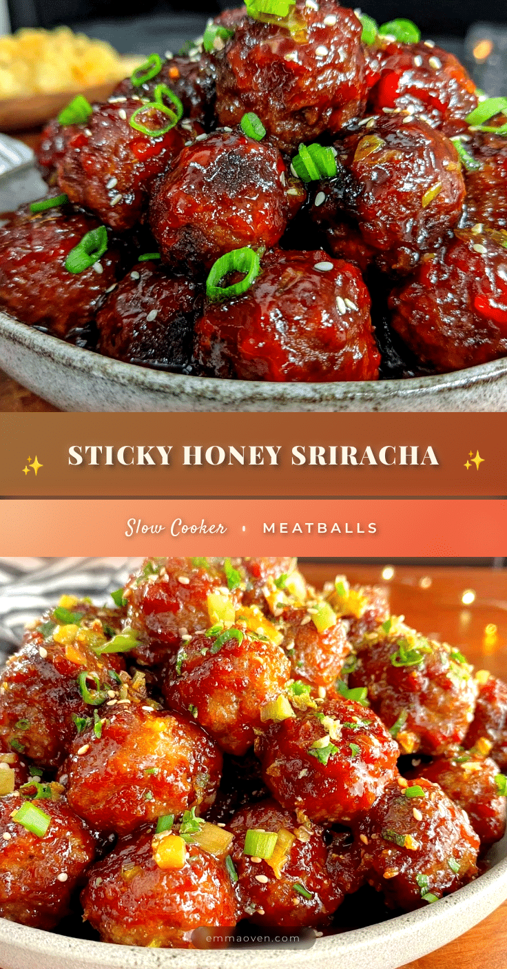 honey sriracha glazed meatballs slow cooker recipe recipe